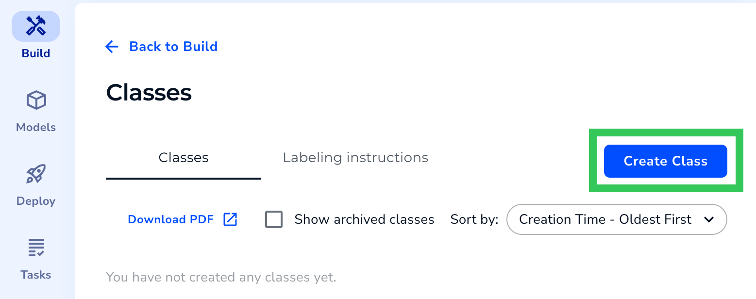 Create Classes - LandingAI